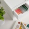 Martha Stewart Weston Stackable White Engineered Wood Boxes with Drawers, Office Desktop Organizers, Set of 3 LY-E115118A-3-WH-MS - alternate 4